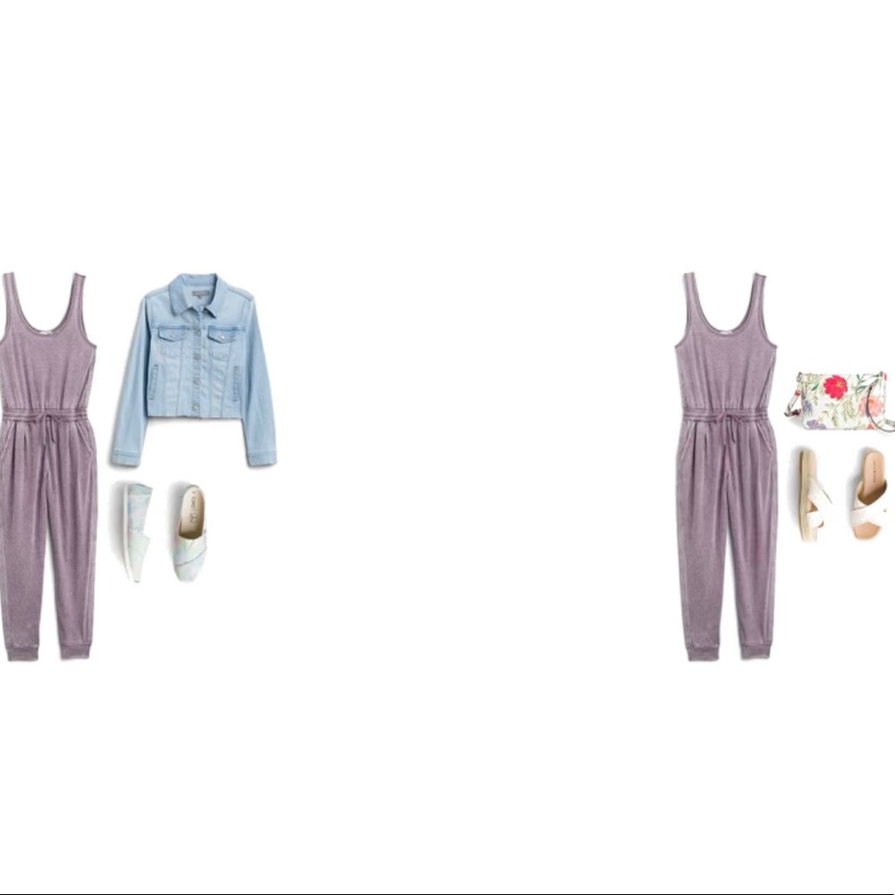 Heather Knit Jumpsuit | Splendid | Purple | M - Picture 4 of 8